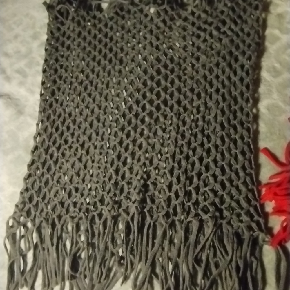 Chic Black Fringe Scarves / Wrap